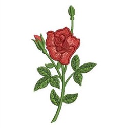Single Rose Embroidery Design | EmbroideryDesigns.com