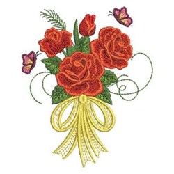 Rose Bouquet Embroidery Design | EmbroideryDesigns.com