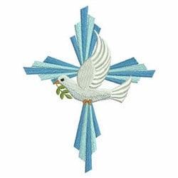 Peace Bird Cross Embroidery Design 