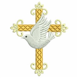 Dove Cross Embroidery Design | EmbroideryDesigns.com