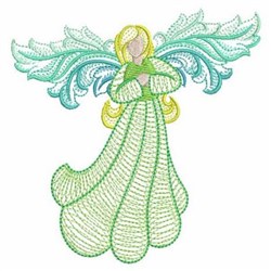 Flourish Angel Embroidery Design | EmbroideryDesigns.com