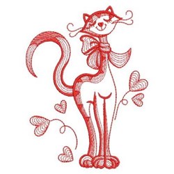 Valentine redwork cat embroidery designs machine embroidery designs at Valentine redwork cat embroidery designs machine embroidery designs at