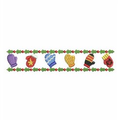 Mitten Border Embroidery Design | EmbroideryDesigns.com