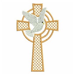 Cross Cup Candle And Dove Embroidery