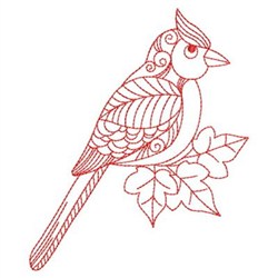 Redwork doodle bird embroidery design pack by wind bell embroidery
