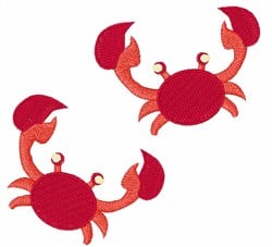 Two Crabs Embroidery Design | EmbroideryDesigns.com