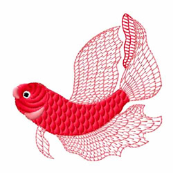 Red fish embroidery designs machine embroidery designs at