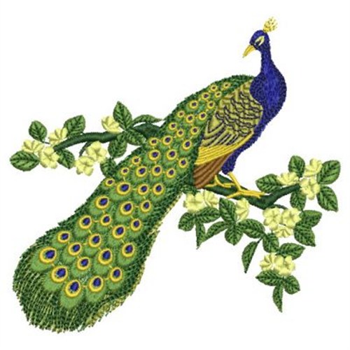 Floral Peacocks Embroidery Designs, Machine Embroidery Designs at ...