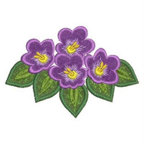 Violets Embroidery Patterns | Custom Embroidery