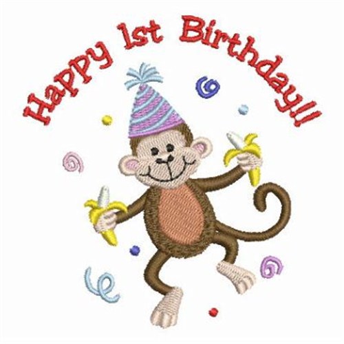 Happy 1st birthday embroidery designs machine embroidery designs at