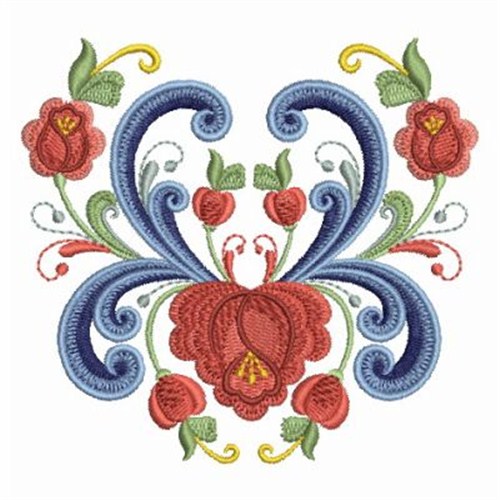 Rosemaling Roses Embroidery Designs, Machine Embroidery ...