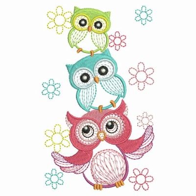 Download Cute Owls 2 Embroidery Designs Machine Embroidery Designs At Embroiderydesigns Com