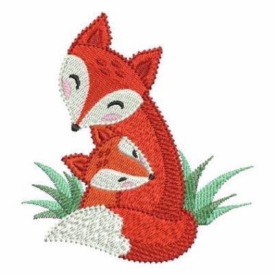 Download Mom And Baby Fox Embroidery Designs Machine Embroidery Designs At Embroiderydesigns Com