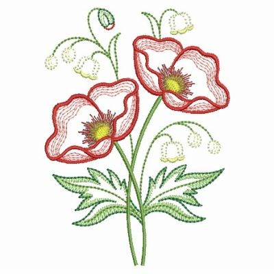 Download Stipple Poppy Embroidery Designs Machine Embroidery Designs At Embroiderydesigns Com