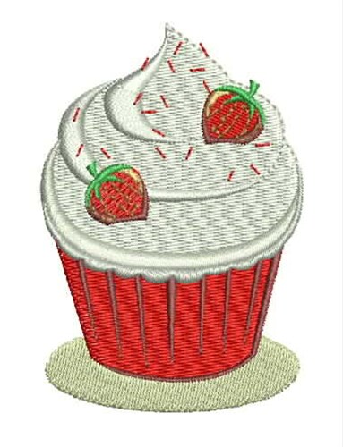 Strawberry Cupcake Embroidery Designs, Machine Embroidery Designs at