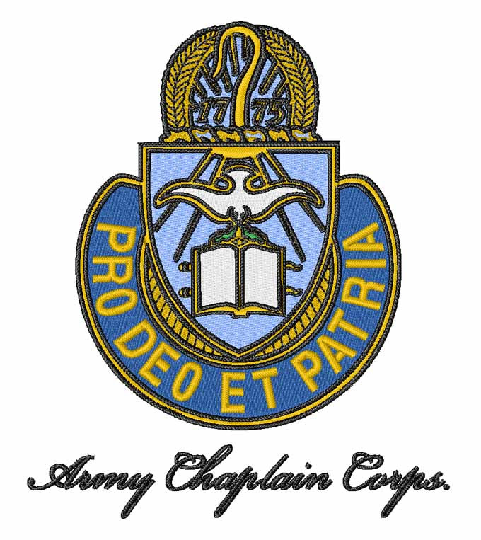 US Army Chaplain Insignia Embroidery Designs Machine Embroidery 