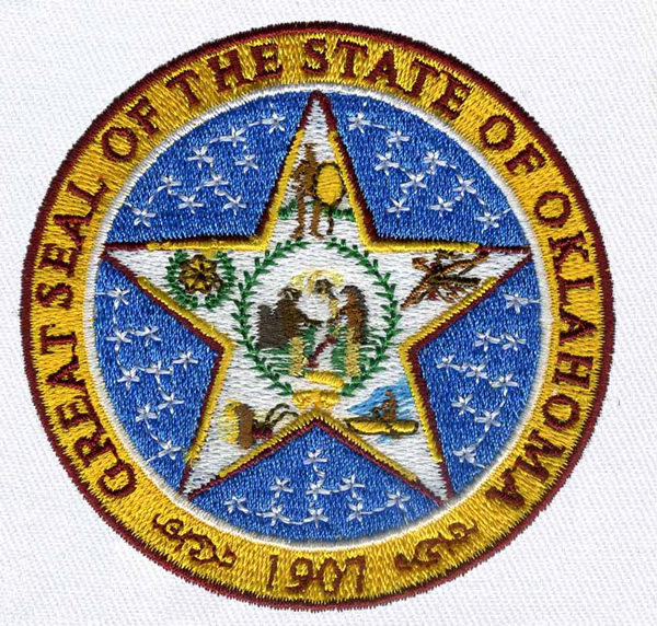 Oklahoma state seal embroidery designs machine embroidery designs at