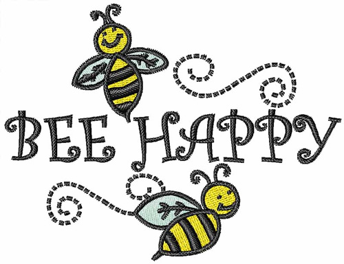 Bee happy embroidery designs machine embroidery designs at