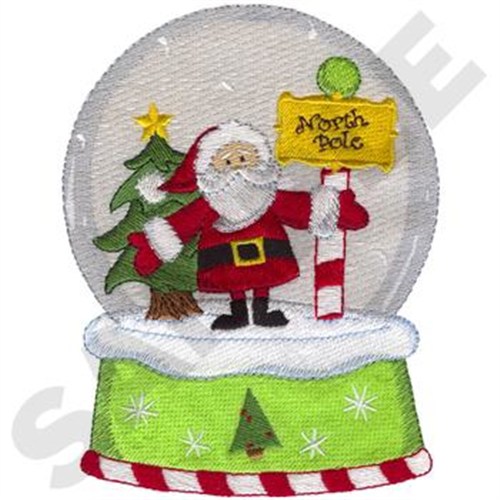 Santa Snow Globe Embroidery Designs, Machine Embroidery Designs at