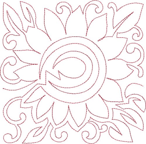 Sunflower Quilt Block Embroidery Designs Machine Embroidery