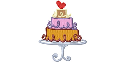 3 Tier Cake Embroidery Designs, Machine Embroidery Designs at