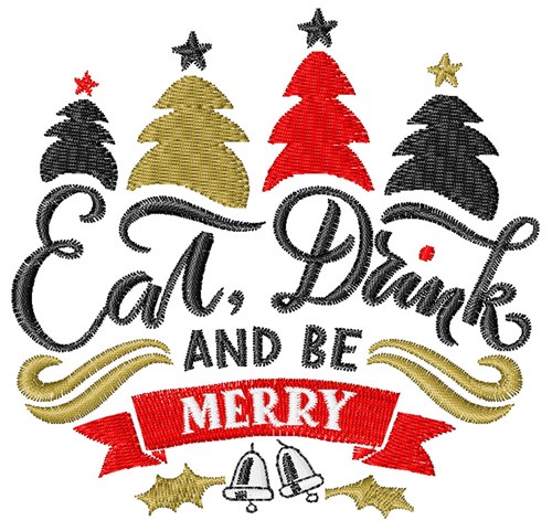 Eat drink and be merry embroidery designs machine embroidery designs