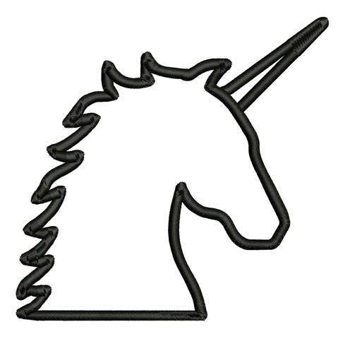 simple unicorn head outline embroidery designs machine embroidery