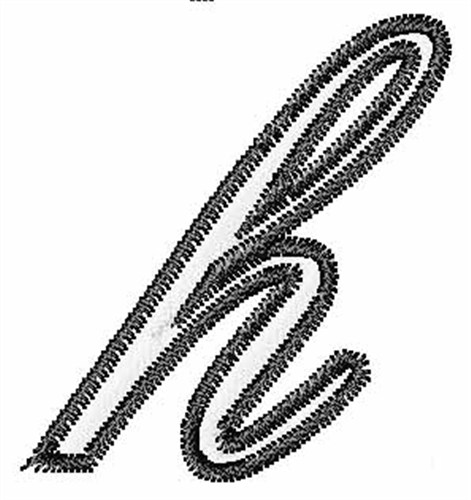 Cursive Lower Case H Embroidery Designs Machine Embroidery Designs At Embroiderydesigns Com