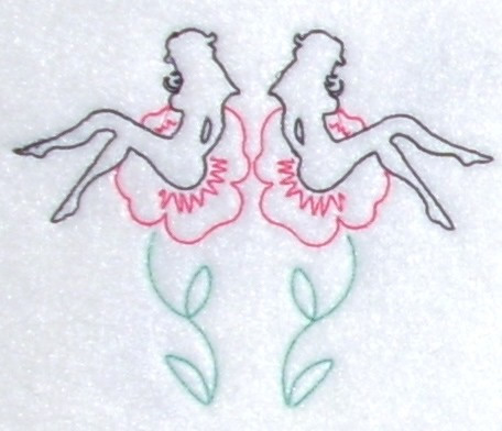 Pair Of Nudes Embroidery Designs Machine Embroidery Designs At