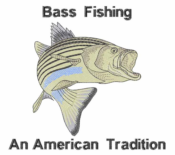 Bass Fishing Embroidery Designs, Machine Embroidery Designs at