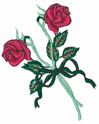 Two Roses Embroidery Designs, Machine Embroidery Designs at ...