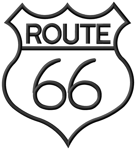 Route 66 Sign Embroidery Designs, Machine Embroidery Designs at