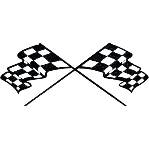 Crossed Racing Flags Embroidery Designs, Machine Embroidery Designs at ...