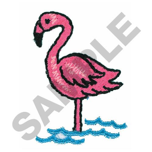 30+ Flamingo Face Running Line Embroidery