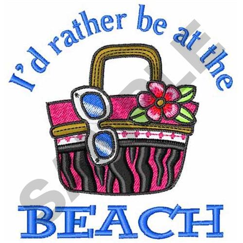 RATHER BE AT THE BEACH Embroidery Designs Machine Embroidery Designs