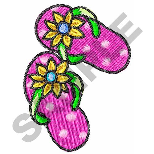 PINK FLIP FLOPS Embroidery Designs, Machine Embroidery Designs at ...