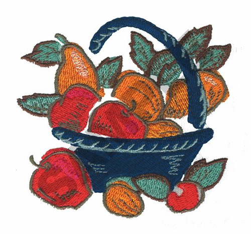 BASKET WITH FRUIT Embroidery Designs, Machine Embroidery Designs at EmbroideryDesigns.com