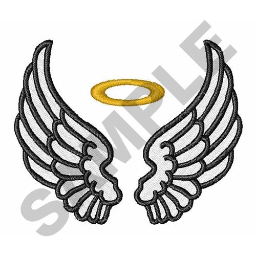 ANGEL WINGS WITH HALO Embroidery Designs, Machine Embroidery Designs at ...