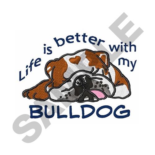 Better With Bulldog Embroidery Designs Machine Embroidery Designs at