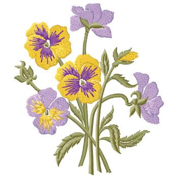 pansy flower embroidery designs free download