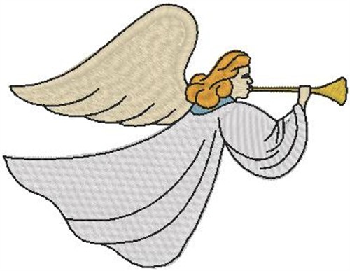 Angel with trumpet embroidery designs machine embroidery designs at Angel with trumpet embroidery designs machine embroidery designs at