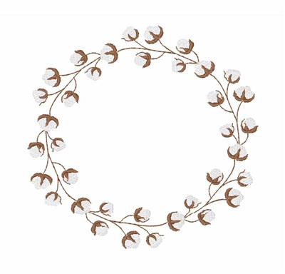 Download Cotton Wreath Embroidery Designs, Machine Embroidery ...
