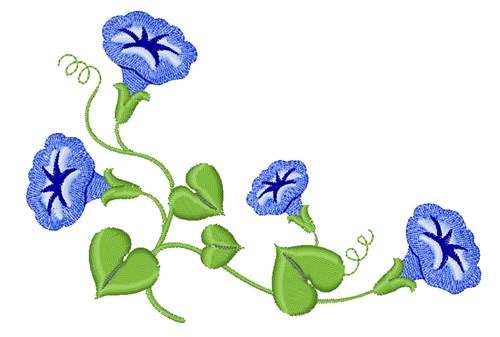 Morning Glory Flowers Embroidery Designs, Machine Embroidery Designs at ...