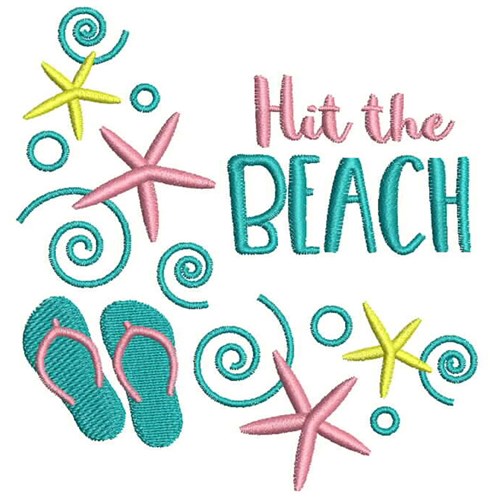 Hit The Beach Embroidery Designs Machine Embroidery Designs at