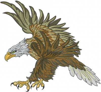 Flying brown eagle embroidery designs machine embroidery designs at