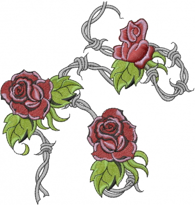 barbed wire rose