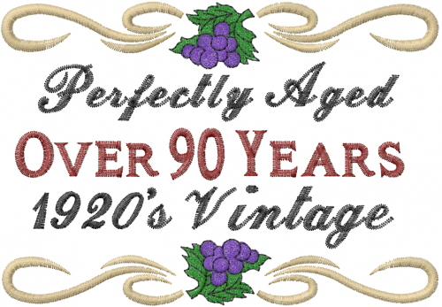  90th Birthday Embroidery Designs Machine Embroidery 