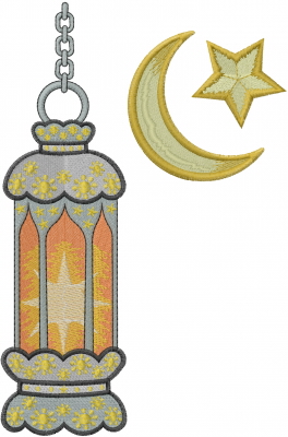 Ramadan Lantern Embroidery Designs, Machine Embroidery 