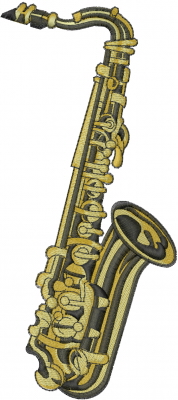 free saxophone embroidery design download