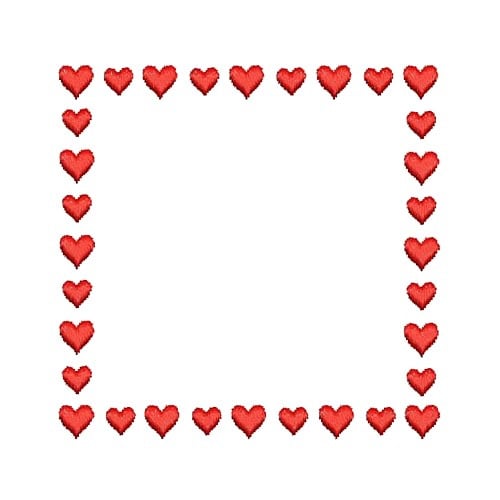 Download Square Heart Frame Embroidery Designs, Machine Embroidery ...